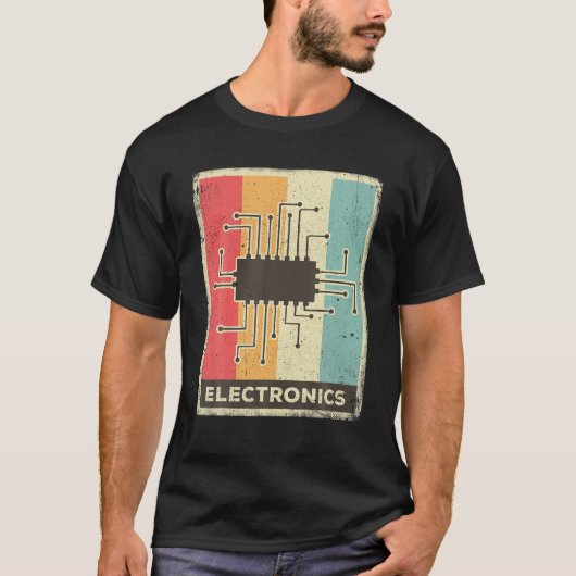 ヴィンテージ電子回路レトロ Tシャツ (正面)