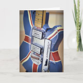 ヴィンテージ電気ギターグリーティングカード カード (正面)