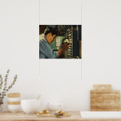 ヴィンテージ電気工事用回路遮断器パネル ポスター (キッチン)