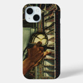 ヴィンテージ電気工事用回路遮断器パネル Case-Mate iPhoneケース (裏面)