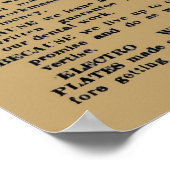 ヴィンテージ電気歯科用の歯医者Ad ポスター (角)