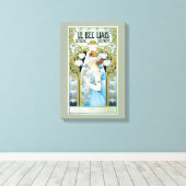 ヴィンテージ電灯広告 キャンバスプリント (インサイチュ (ウッドフロア))