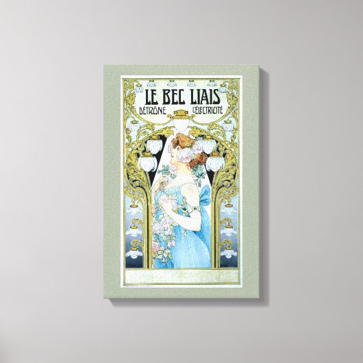 ヴィンテージ電灯広告 キャンバスプリント (正面)