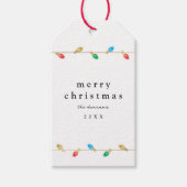 ヴィンテージ電球のクリスマスライト ギフトタグ (正面)