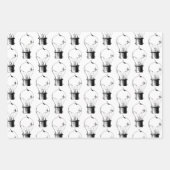 ヴィンテージ電球パターンの包装紙シート ラッピングペーパーシート (正面)