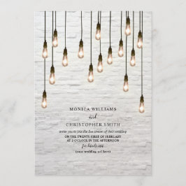 ヴィンテージ電球ホワイトブリック仮想 招待状