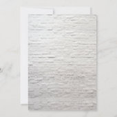 ヴィンテージ電球ホワイトブリック結婚フローラの招待器 招待状 (裏面)