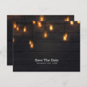 ヴィンテージ電球素朴木日付を保存 案内ポストカード (正面/裏面)