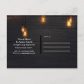 ヴィンテージ電球素朴木日付を保存 案内ポストカード (裏面)