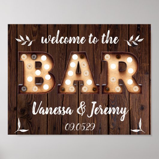 ヴィンテージ電球 バーサイン ポスター (正面)