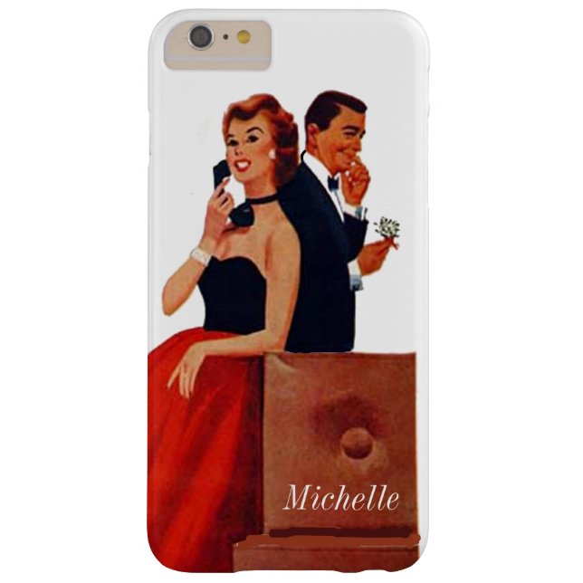 ヴィンテージ電話カップル白Iphone 6 Plus Case-Mate iPhoneケース (裏面)