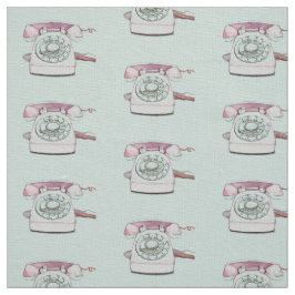 ヴィンテージ電話パターンリピート – Seaooam ファブリック