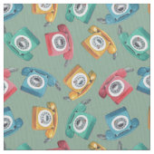 ヴィンテージ電話パーティー ファブリック (クローズアップ)