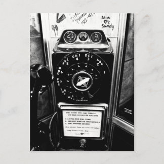 ヴィンテージ電話ブース葉書 ポストカード