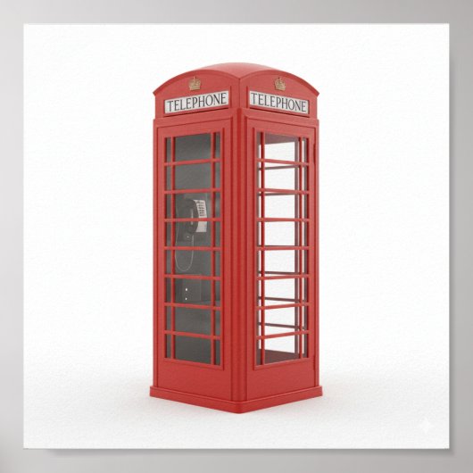 ヴィンテージ電話ブース ポスター (正面)