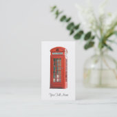 ヴィンテージ電話ブース 名刺 (スタンド正面)