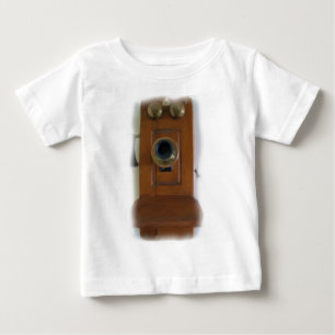 ヴィンテージ電話乳児Tシャツ ベビーTシャツ