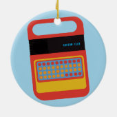 ヴィンテージ電話子のスペルチェック用のカスタム玩具 セラミックオーナメント (裏面)