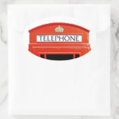 ヴィンテージ電話 楕円形シール (バッグ)