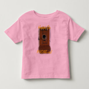 ヴィンテージ電話「PHONEにフック」幼児ティー トドラーTシャツ