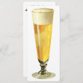 ヴィンテージ霜の降りたトレ荷車を引くールビールダドシェルパーティー 招待状 (正面/裏面)