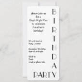 ヴィンテージ霜の降りたトールビ荷車を引くールバースデーパーティー 招待状 (裏面)