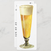 ヴィンテージ霜の降りたトールビ荷車を引くールバースデーパーティー 招待状 (正面/裏面)