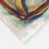 ヴィンテージ霜の降りた雪だるま フリースブランケット (角)