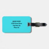 ヴィンテージ青い天然林秋キノコ ラゲッジタグ (裏面横)