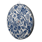 ヴィンテージ青い花柄 ダーツボード (正面右)