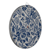 ヴィンテージ青い花柄 ダーツボード (正面左)