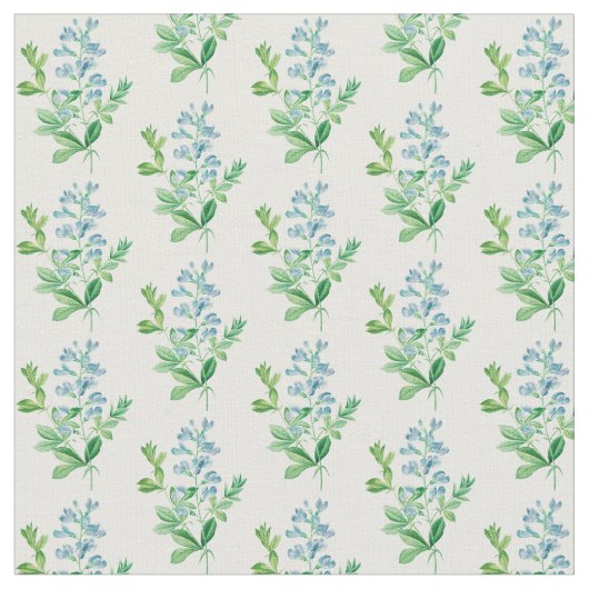 ヴィンテージ青い花柄 ファブリック (クローズアップ)