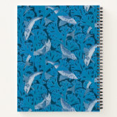 ヴィンテージ青い魚と海藻：アールヌーボー 航海の ノートブック (裏面)