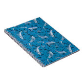 ヴィンテージ青い魚と海藻：アールヌーボー 航海の ノートブック (右側)