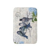 ヴィンテージ青い鳥の花浴イタリアン場 バスマット (正面縦)