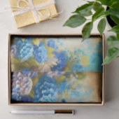 ヴィンテージ青い鳥アジサイ 薄葉紙 (ギフト)