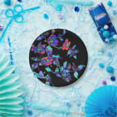 ヴィンテージ青バラ ペーパープレート (パーティー)