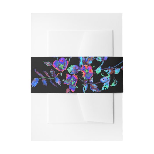 ヴィンテージ青バラ 招待状ベリーバンド (正面例)