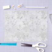 ヴィンテージ青フランスの花柄 薄葉紙 (クラフト)