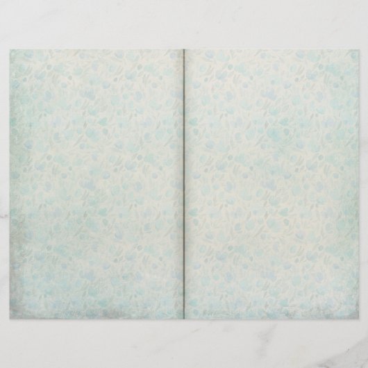 ヴィンテージ青フローラパターン(の模様が)ある履歴ページ (正面)