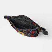 ヴィンテージ青フローラ印刷 ファニーパック (見開き)