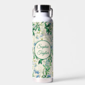 ヴィンテージ青フローラ ウォーターボトル (正面)