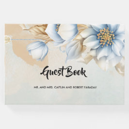 ヴィンテージ青フローラ ゲストブック