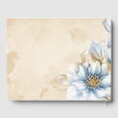 ヴィンテージ青フローラ ゲストブック (裏面)