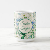 ヴィンテージ青フローラ コーヒーマグカップ (中央)