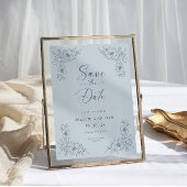 ヴィンテージ青フローラ セーブザデート