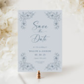 ヴィンテージ青フローラ セーブザデート