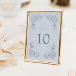 ヴィンテージ青フローラ テーブルナンバー