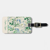 ヴィンテージ青フローラ ラゲッジタグ (正面横)