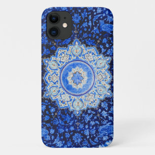 ヴィンテージ青模様(フローラ曼荼羅) iPhone 11 ケース